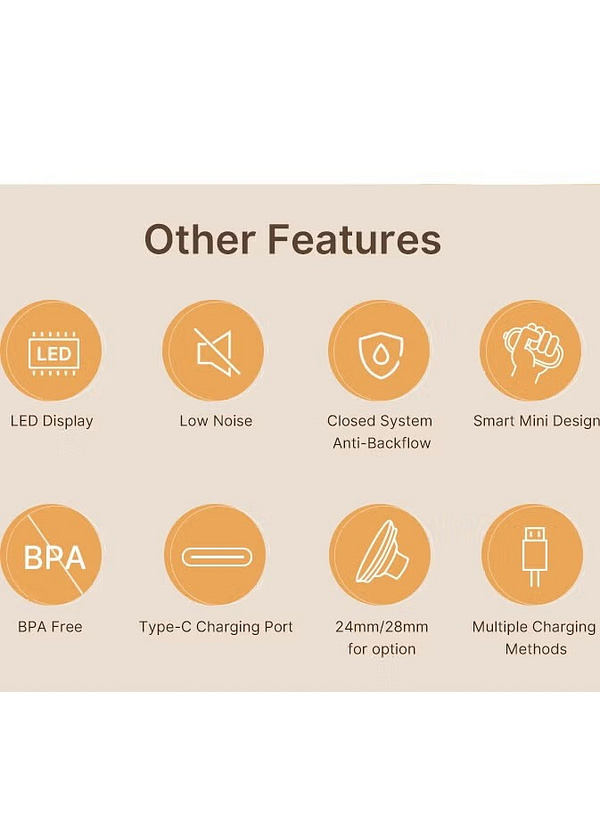 Electric Breast Pump with Digital Display – Rechargeable, Quiet & BPA-Free Breastfeeding Milk Pump